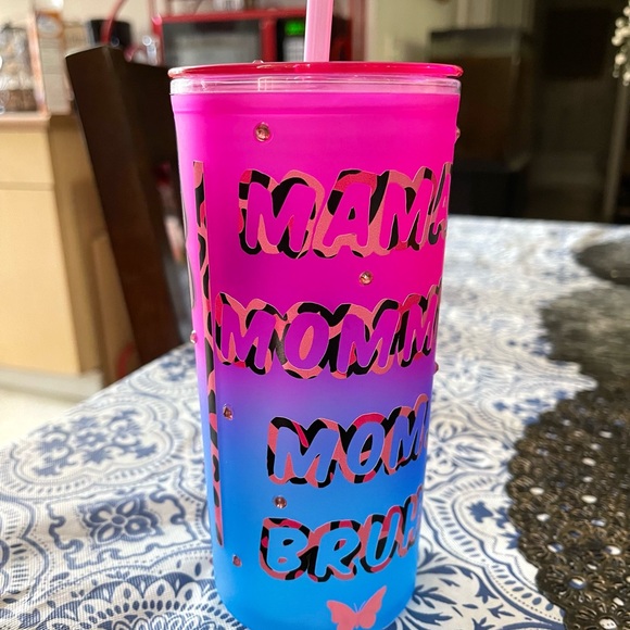 Custom Tumbler 21 oz MOM Bling Rhinestone Cup Handcrafted New - Picture 10 of 10